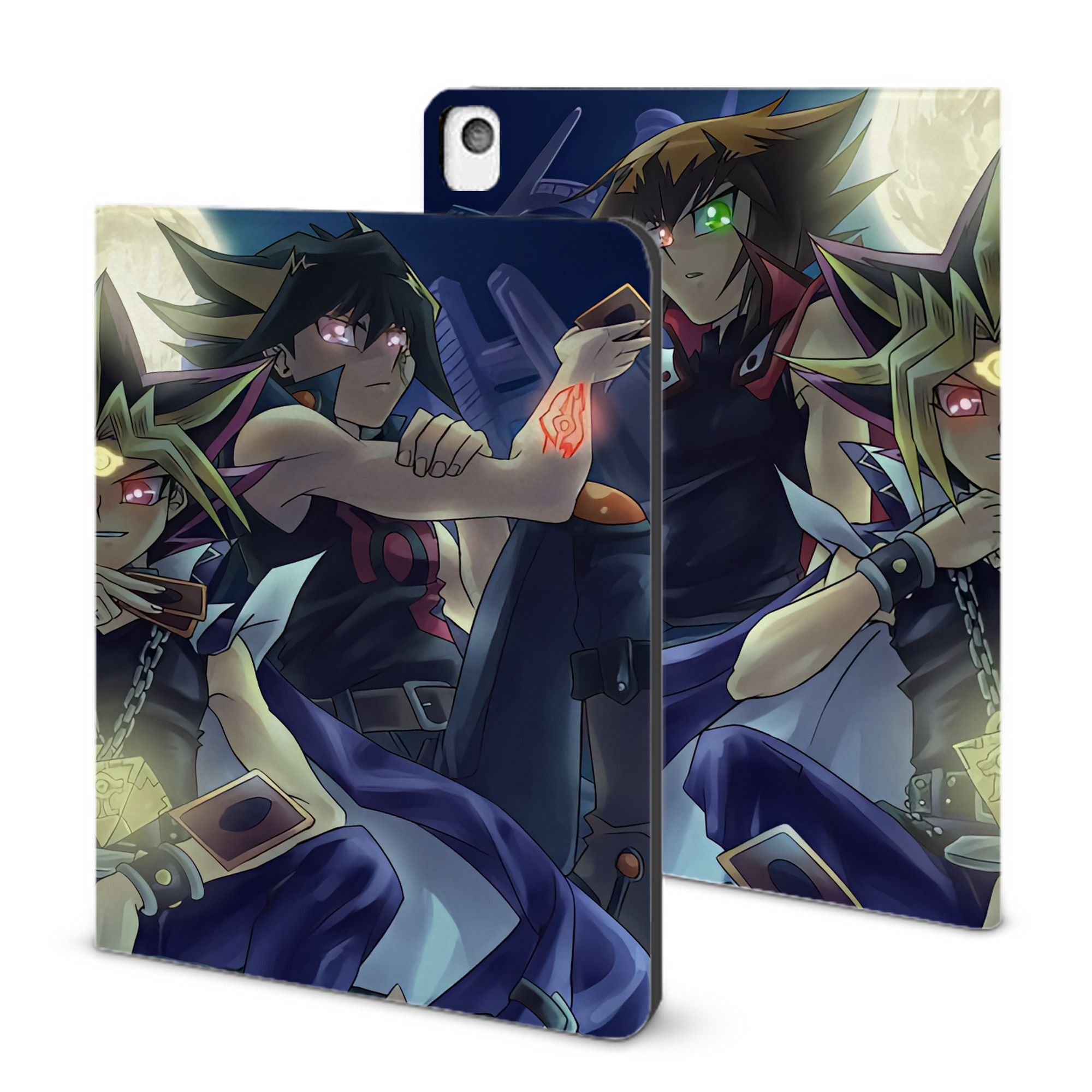（画像用） 遊☆戯☆王 Yu-Gi-Oh! IPadケース ペンホルダー付き ブックスタイルデザイン